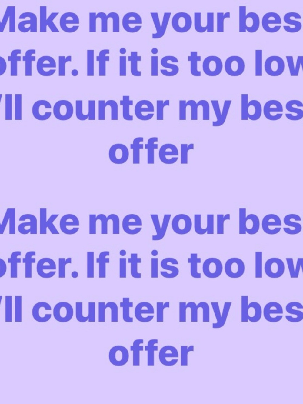 Graphic Lavender Poster with Bold Purple Text